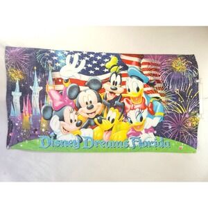 Disney Dreams Florida Beach Towel By‎ Jerry Leigh 52x27 2008 Pre-Owned July 4th